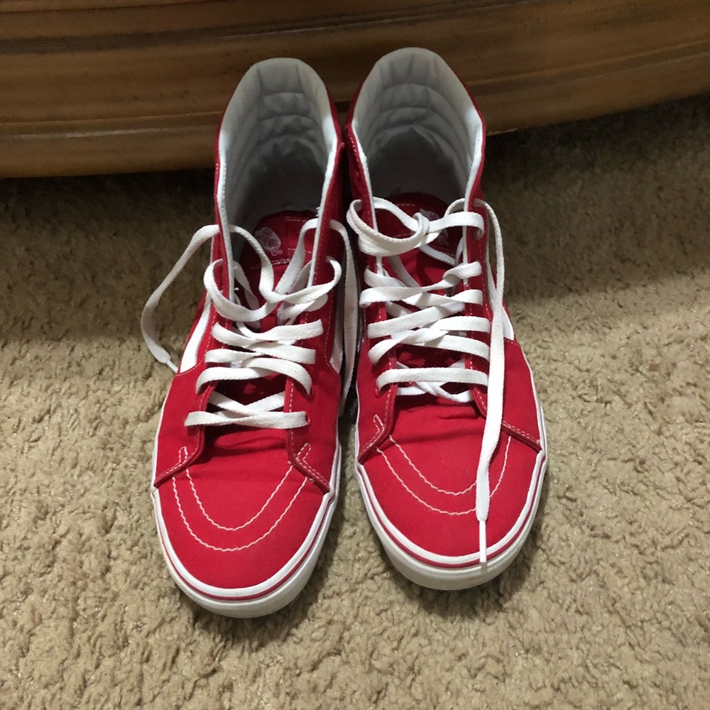 Gently Used...Men’s Red Hi Canvas Vans